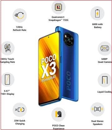 POCO X3 best mobile phone under ₹20000 in India